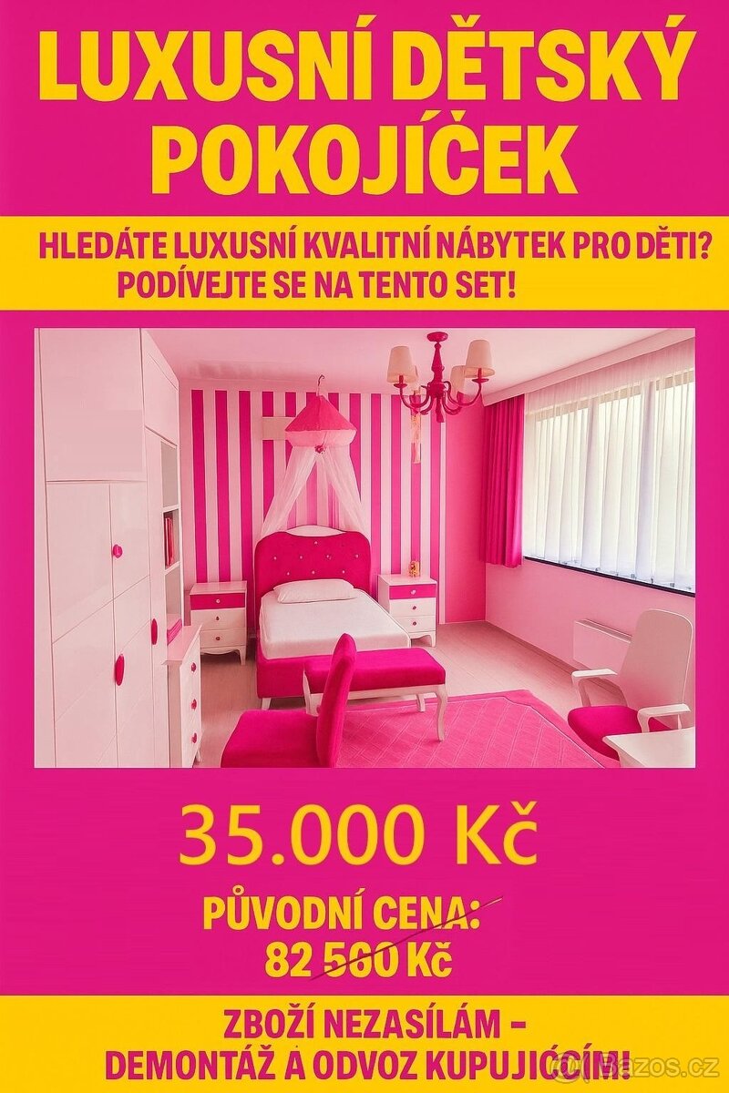 Luxusní dětský pokojíček Yakut & Rosa – kompletní sestava