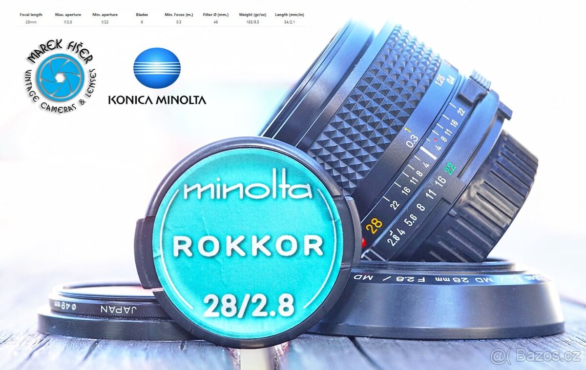 Minolta Japan MC W.Rokkor 28/2,8 Baj. MD/SR Ø49mm №8004707