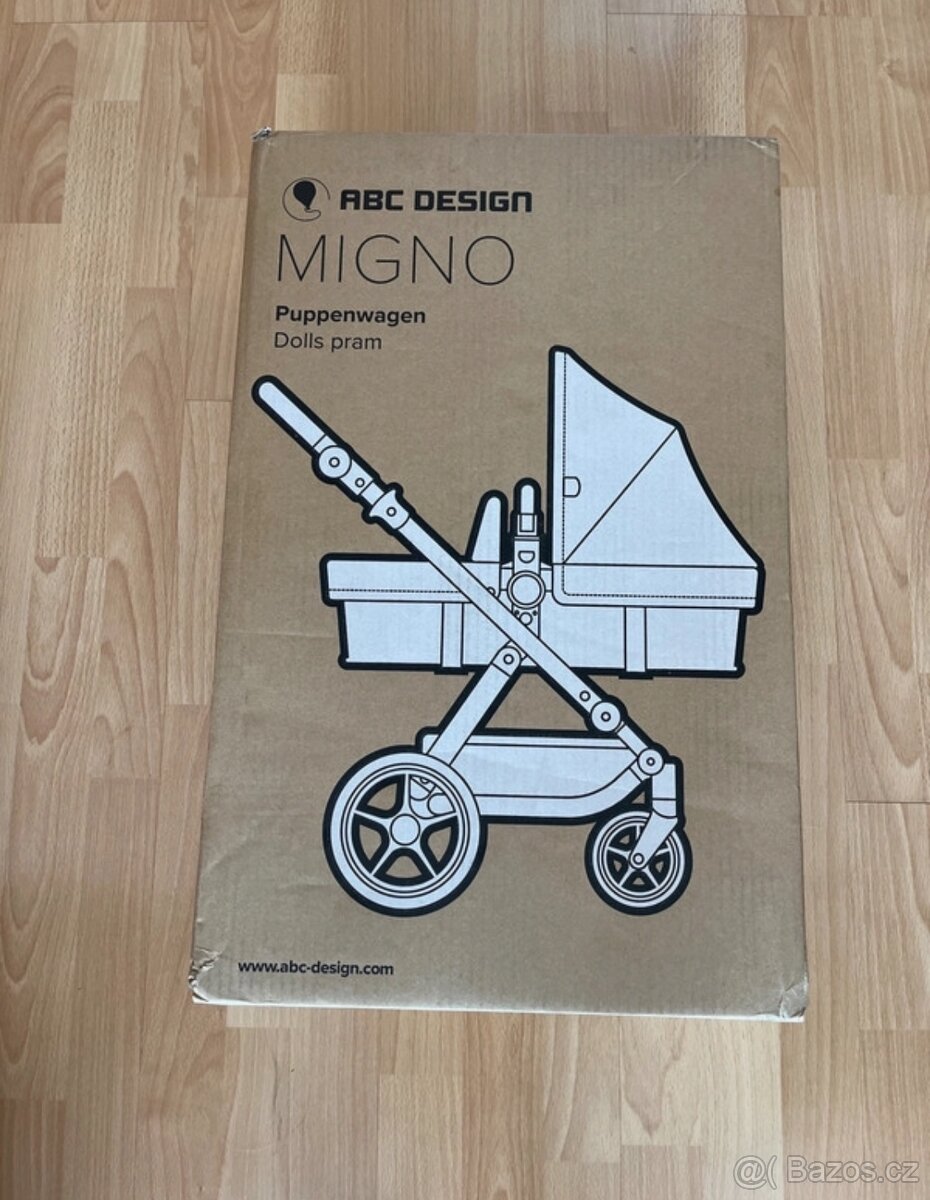Kočárek pro panenky ABC Design Migno berry 2025
