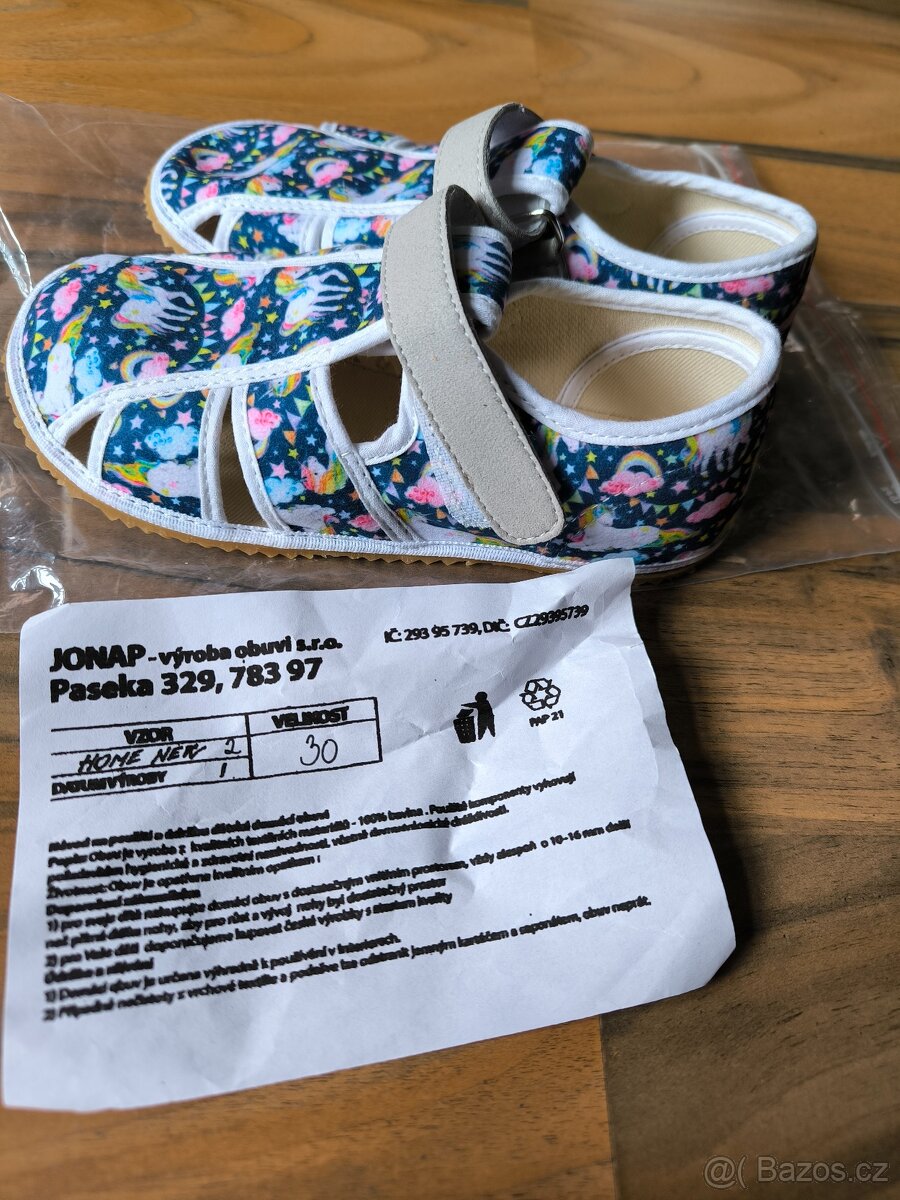 Jonap Barefoot bačkory vel.30