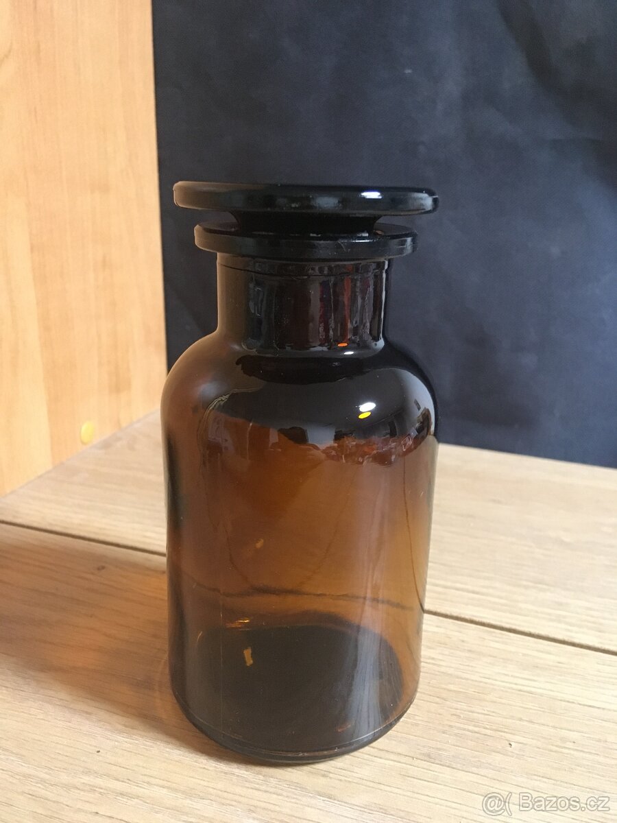 Dóza skleněná prachovnice 250ml, kouřová