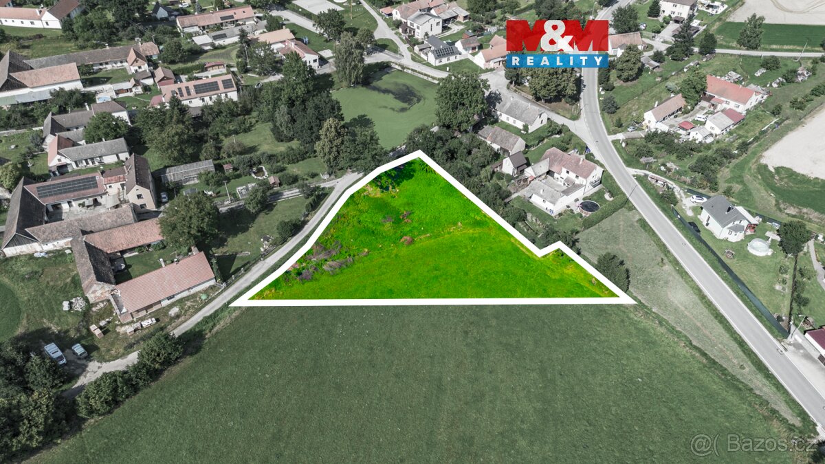 Prodej pozemku k bydlení, 3156 m², Vrcov - Borovany