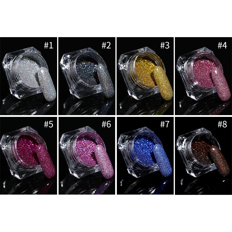 Holografické glitry sada 8ks