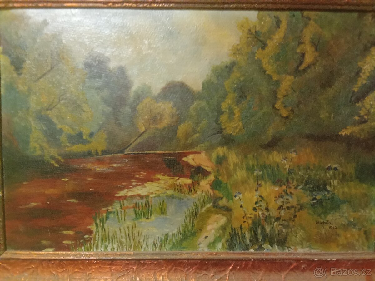 Prodám obraz signovan Všehula 1942