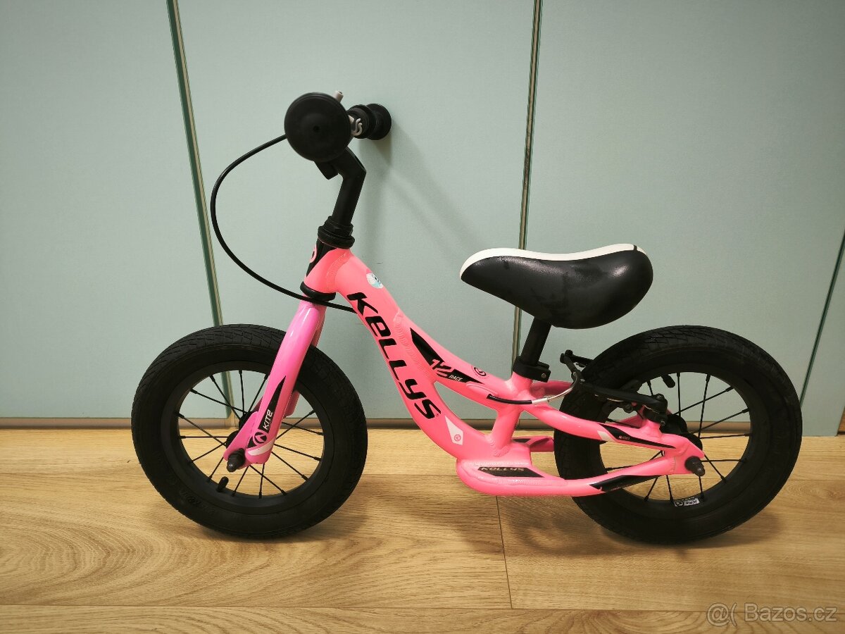 Dětské odrážedlo Kellys Pink vel.12 s brzdou