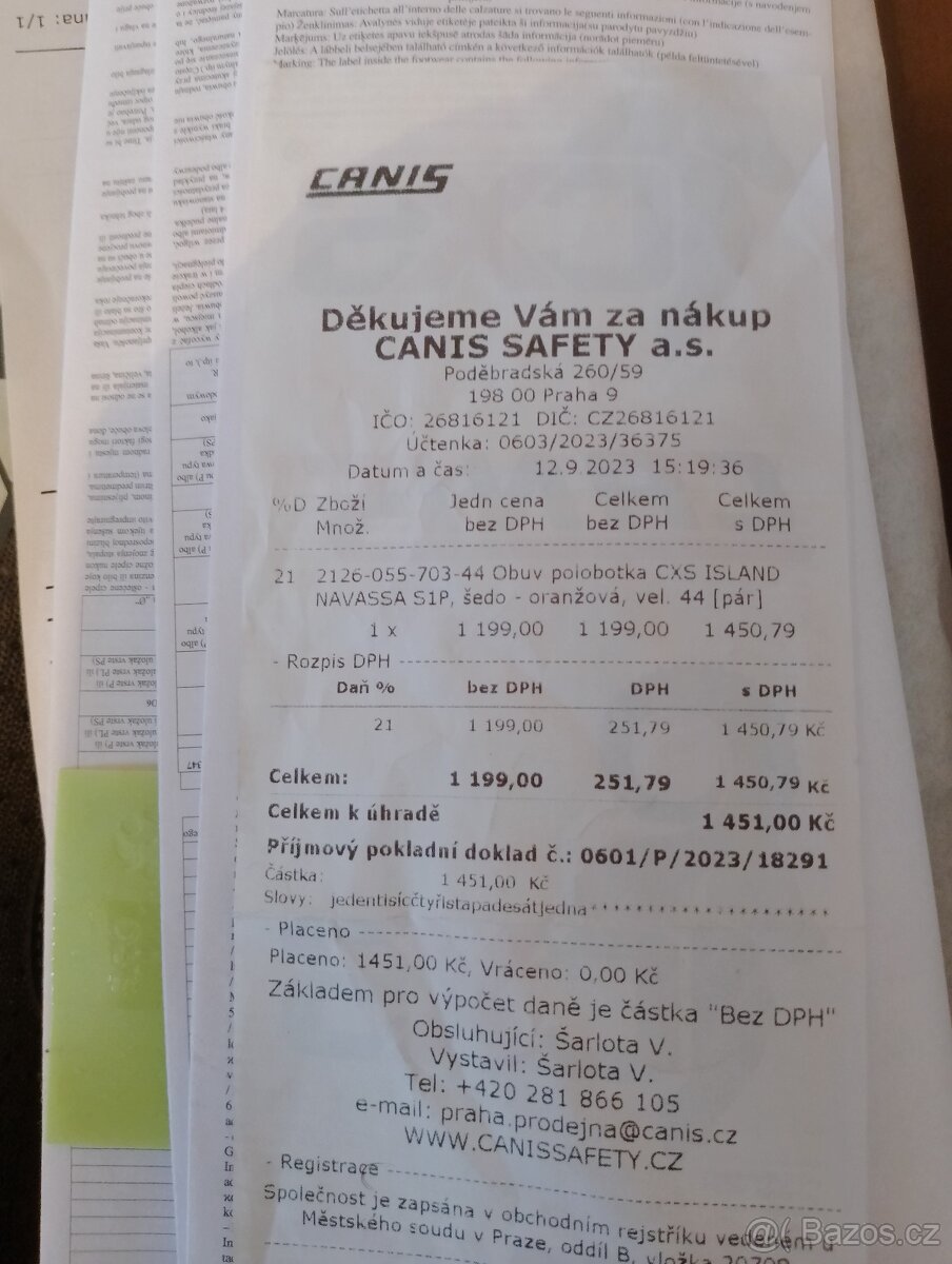 Prodám nové pracovní boty se zárukou 600kc.