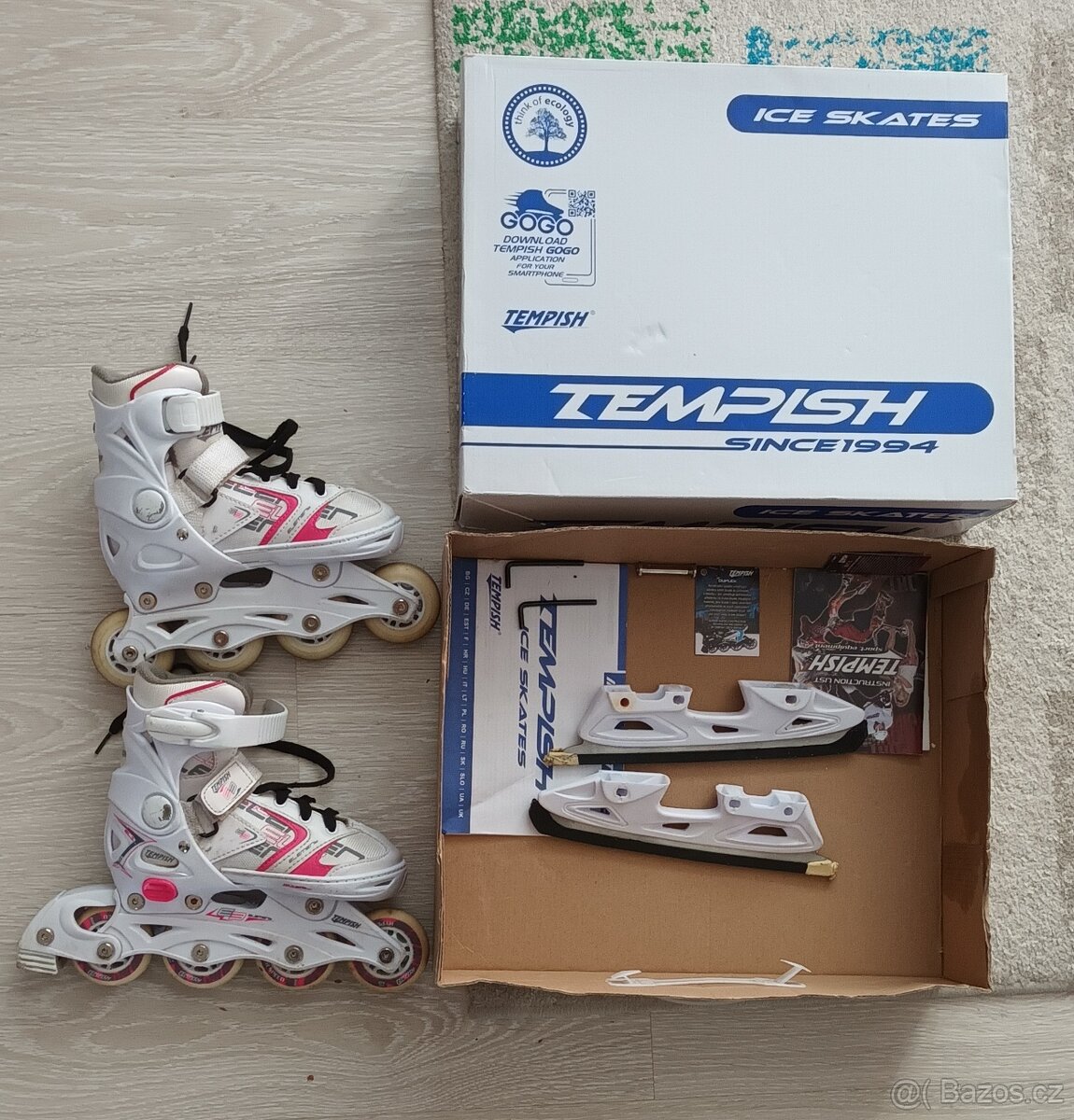Rostoucí kolečkové a zimní brusle Tempish + chrániče