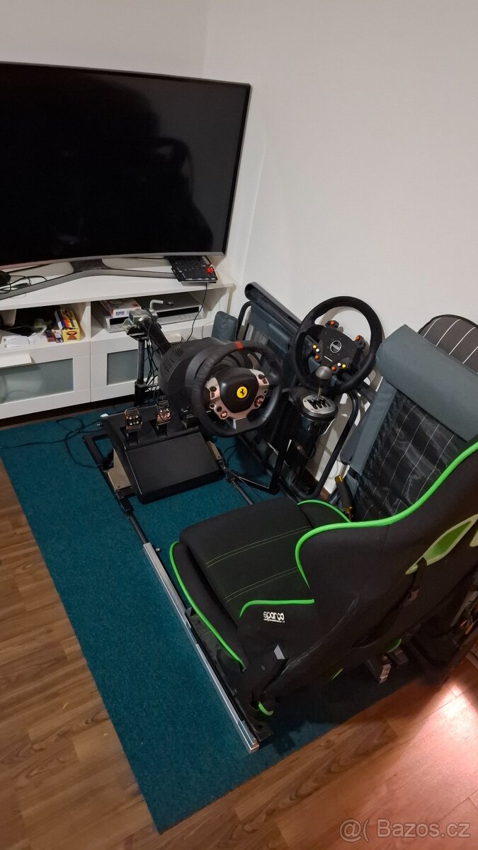 Herní volant Logitech DF G29 + kovové pedály + řadící páka.