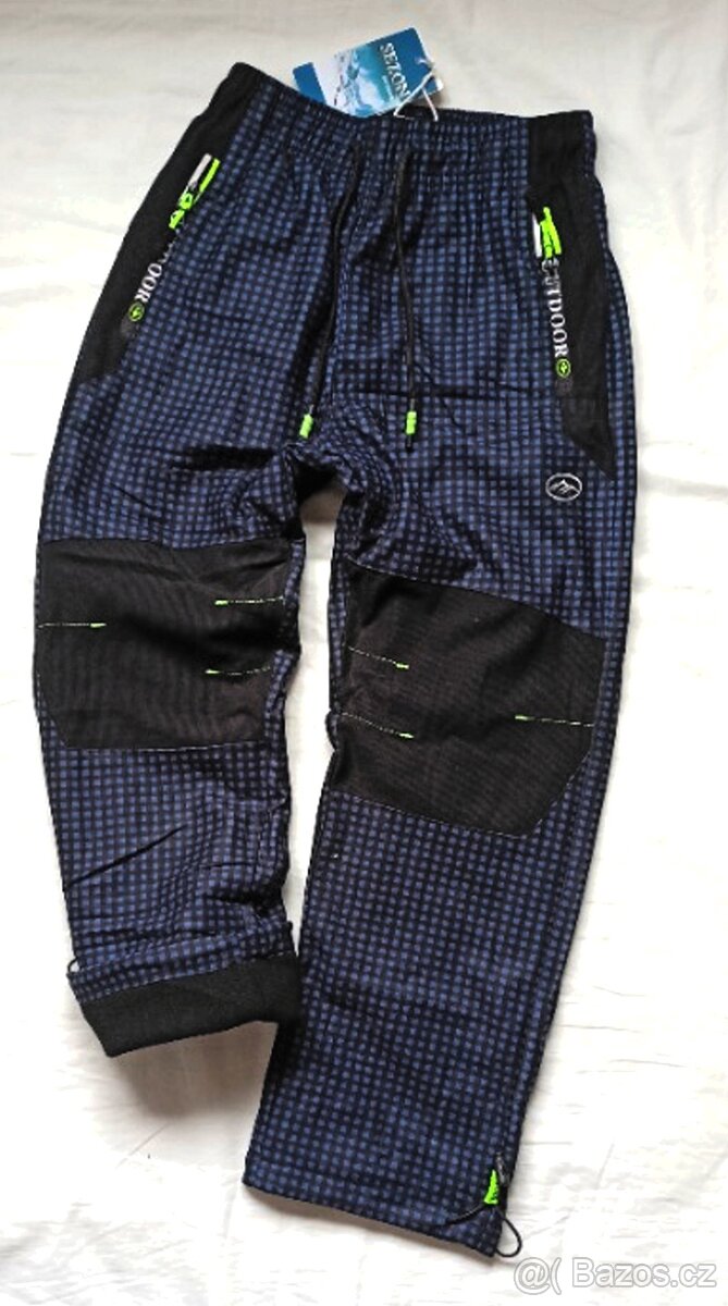 nové teplé outdoorové kalhoty , 9-10 let, 140 cm