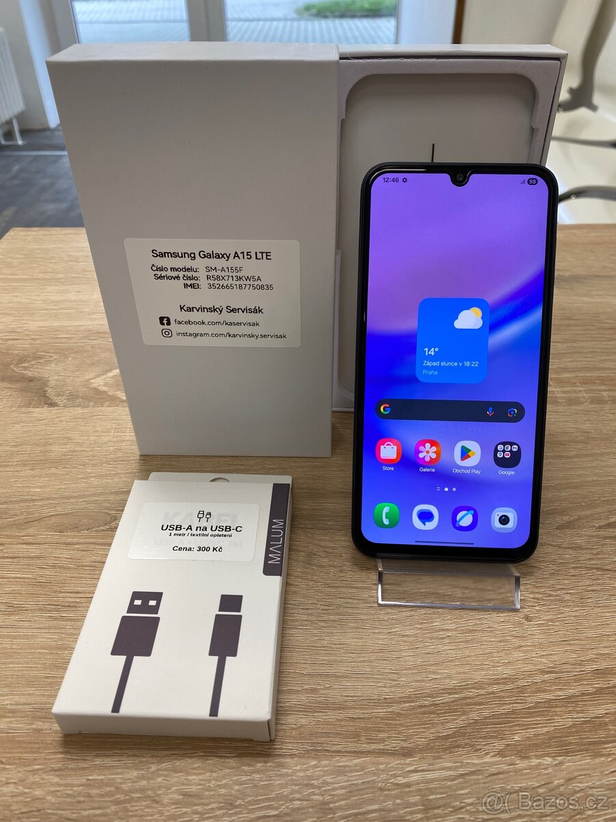 Samsung Galaxy A15 LTE, 128 Gb - modrý