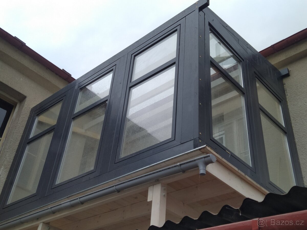 Plastová okna 4 ks Použitá 198 cm. x 106 cm.