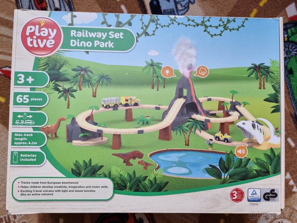 Playtive Dřevěná železnice Dinoland