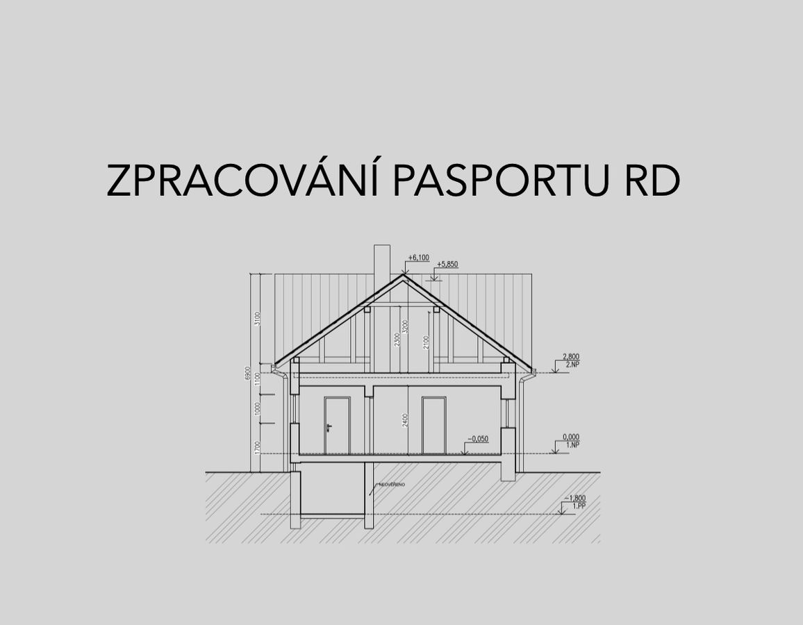 Zpracování pasportu RD - skutečného stavu budovy