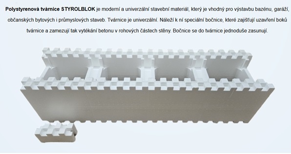 Polystyrenové tvárnice Styrol blok