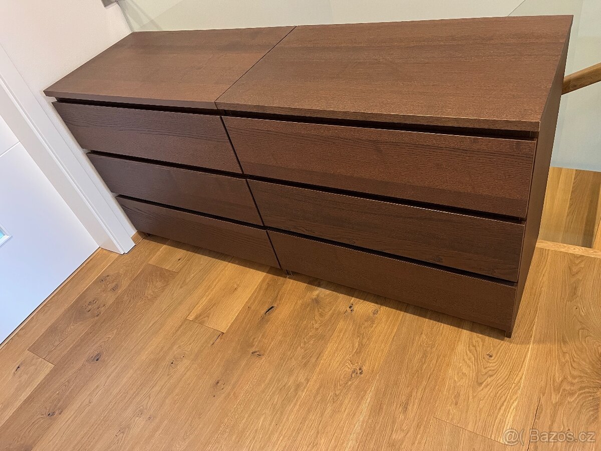 Malm -psaci stul, 2 x komoda