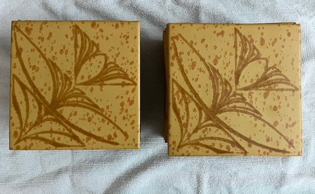 Retro dlaždice, nepoužité, 20 x 20 cm, 23 ks