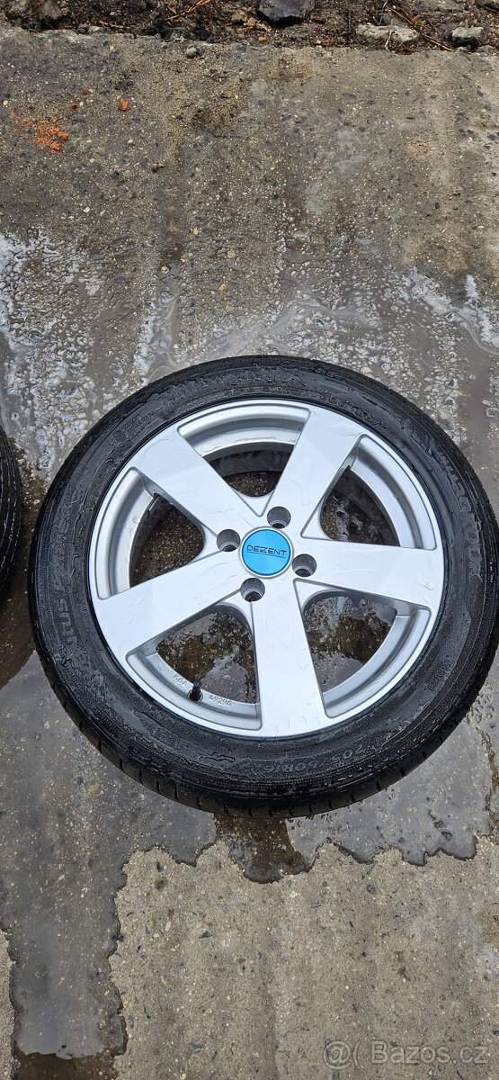205/50 R16 letní + disky Dezent 4×100