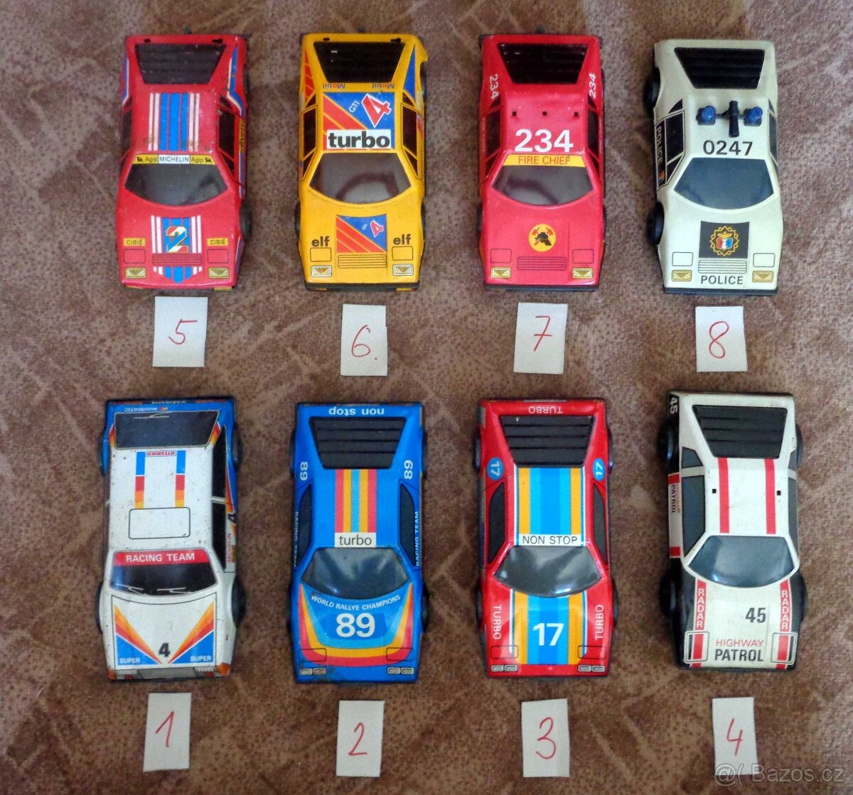 Plechová auta na setrvačník MSB, NDR, DDR