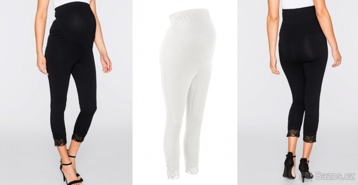 Nové těhotenské krémové legíny, zn. Bonprix, vel 40/42