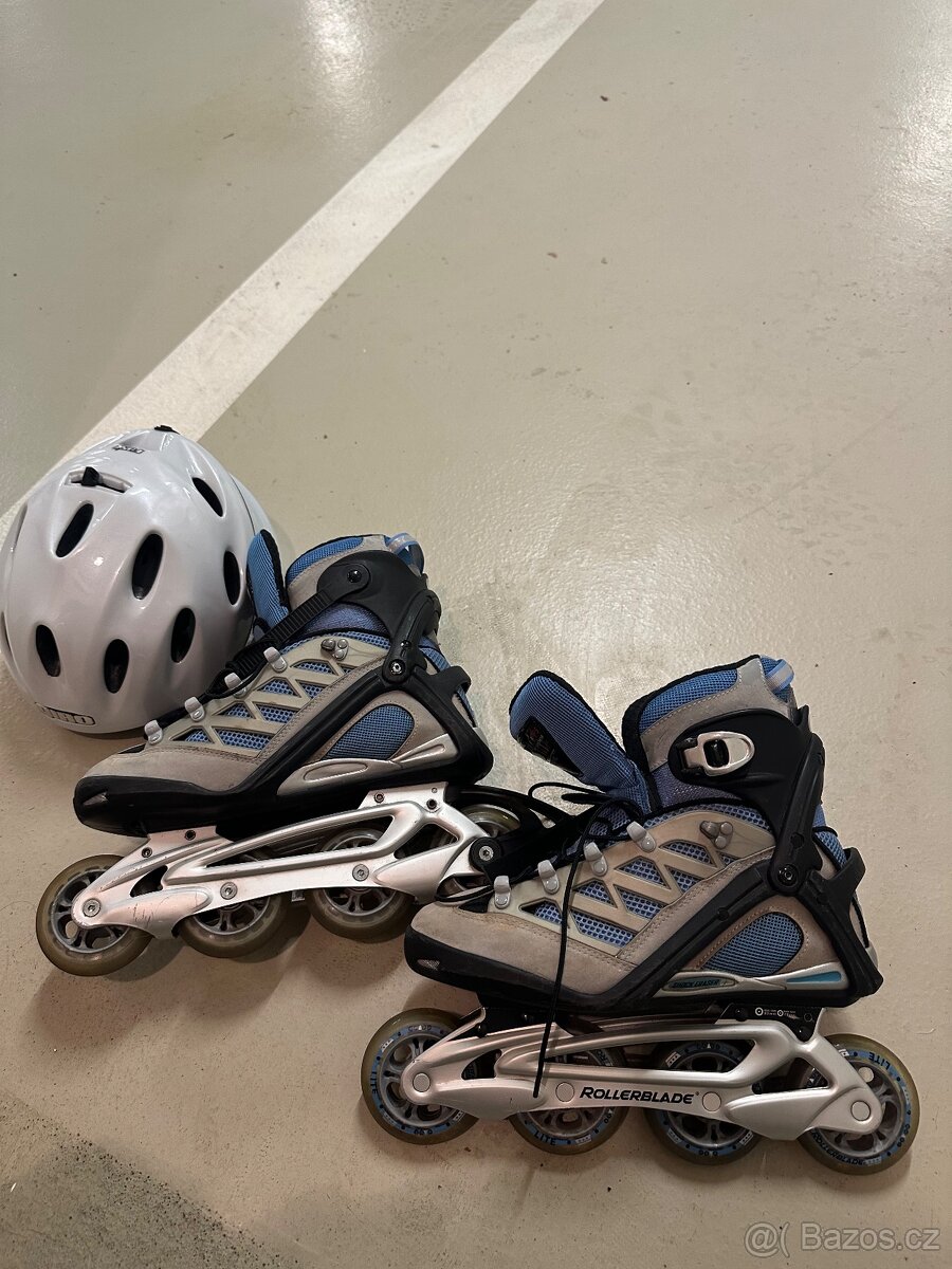 Kolečkové brusle 26.5cm + vybavení