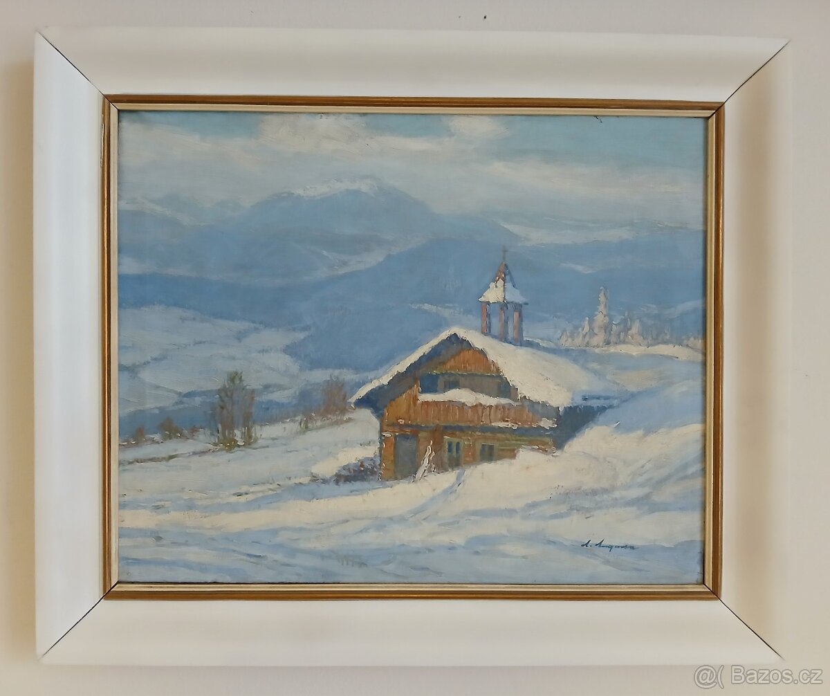 Antonín Augusta - Zima na samotě- Obraz