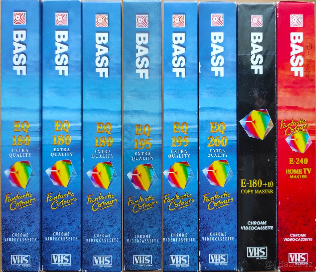 VIDEOKAZETY VHS-BASF, TDK, SONY ...