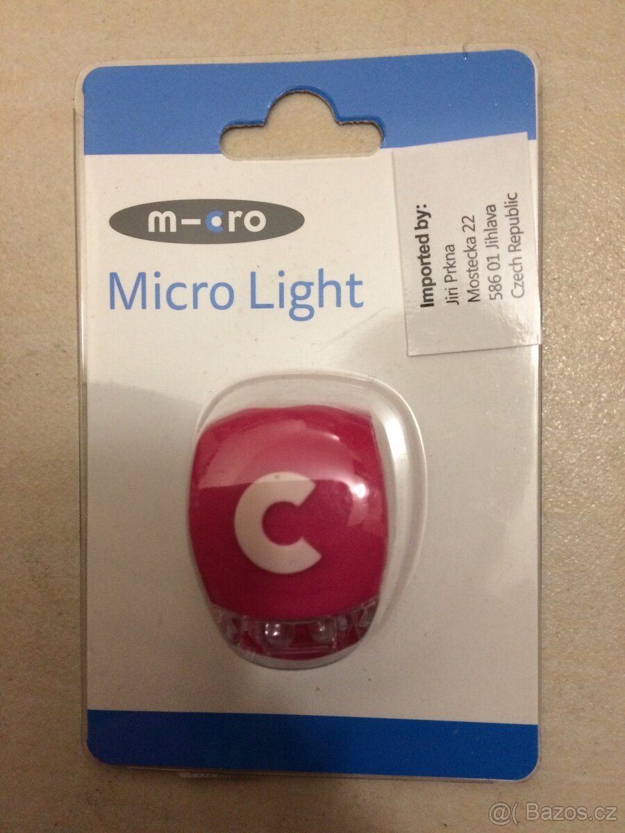 Micro mini originál světlomet/ blikačka na koloběžku NOVÁ