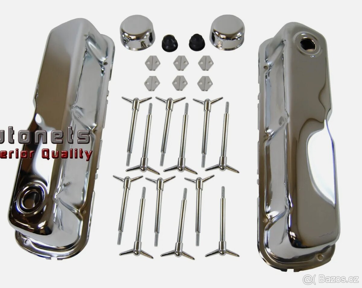 Chromové kryty ventilů na Small Block Ford