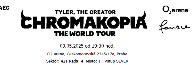 Vstupenky na Tyler the Creator