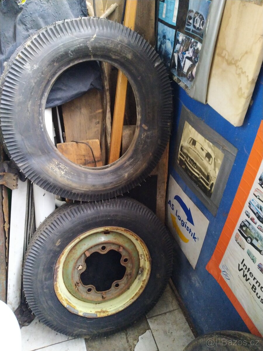 Diagonál pneu a ráfky na VW brouk a T1