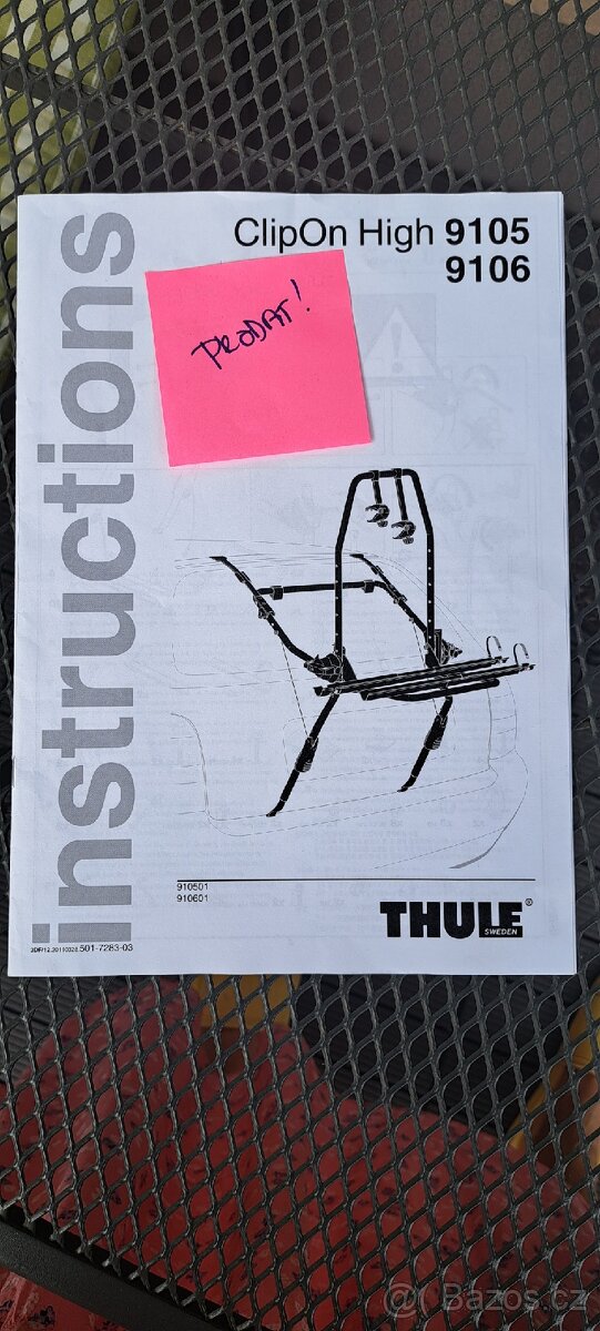 Nosič kol Thule 9105 pro 2 kola na páté dveře