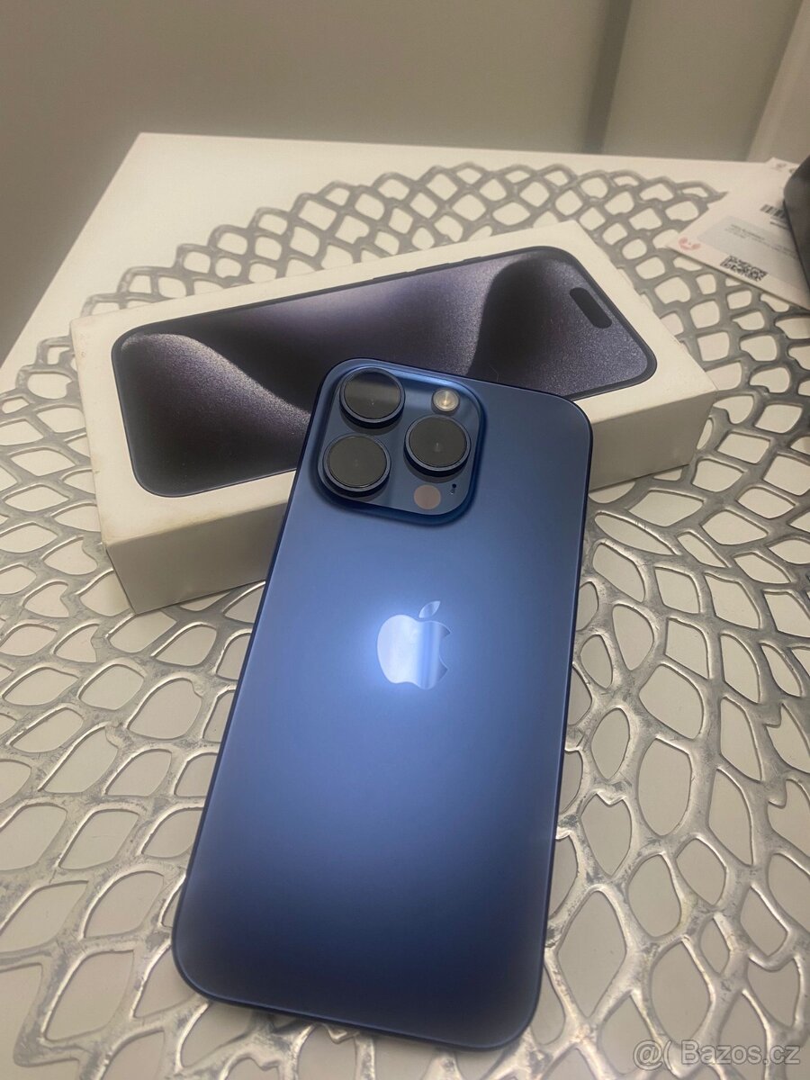 iPhone 15 Pro 128 GB – Blue Titanium – TOP STAV