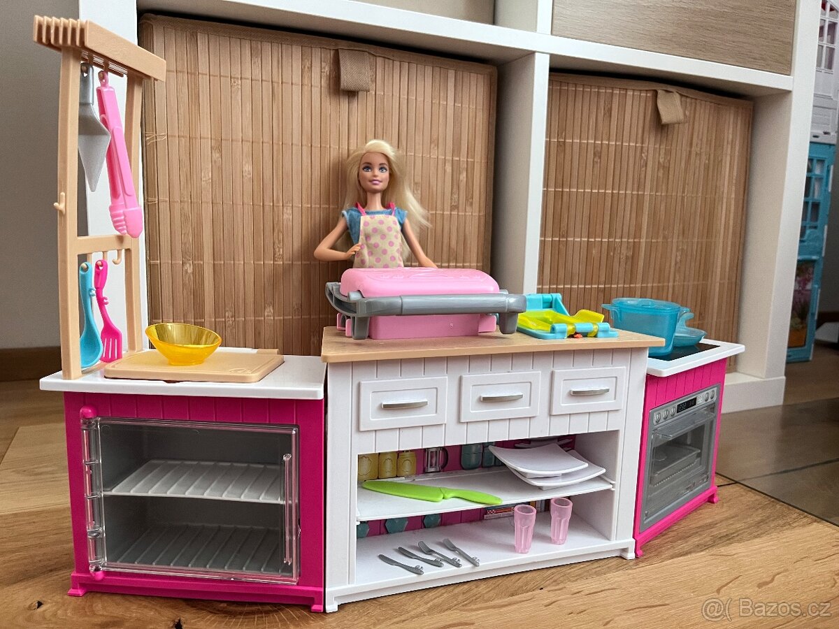 Kuchyňský set + panenka Barbie + doplňky