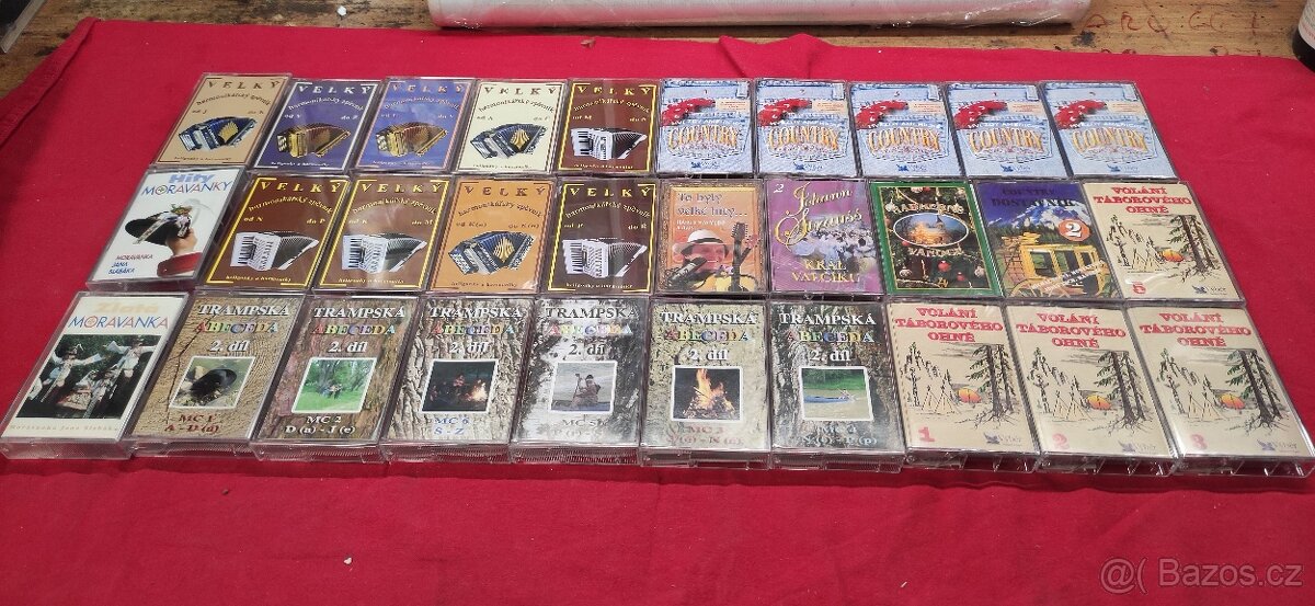 Originální nahrané MC kazety - směs 74 ks