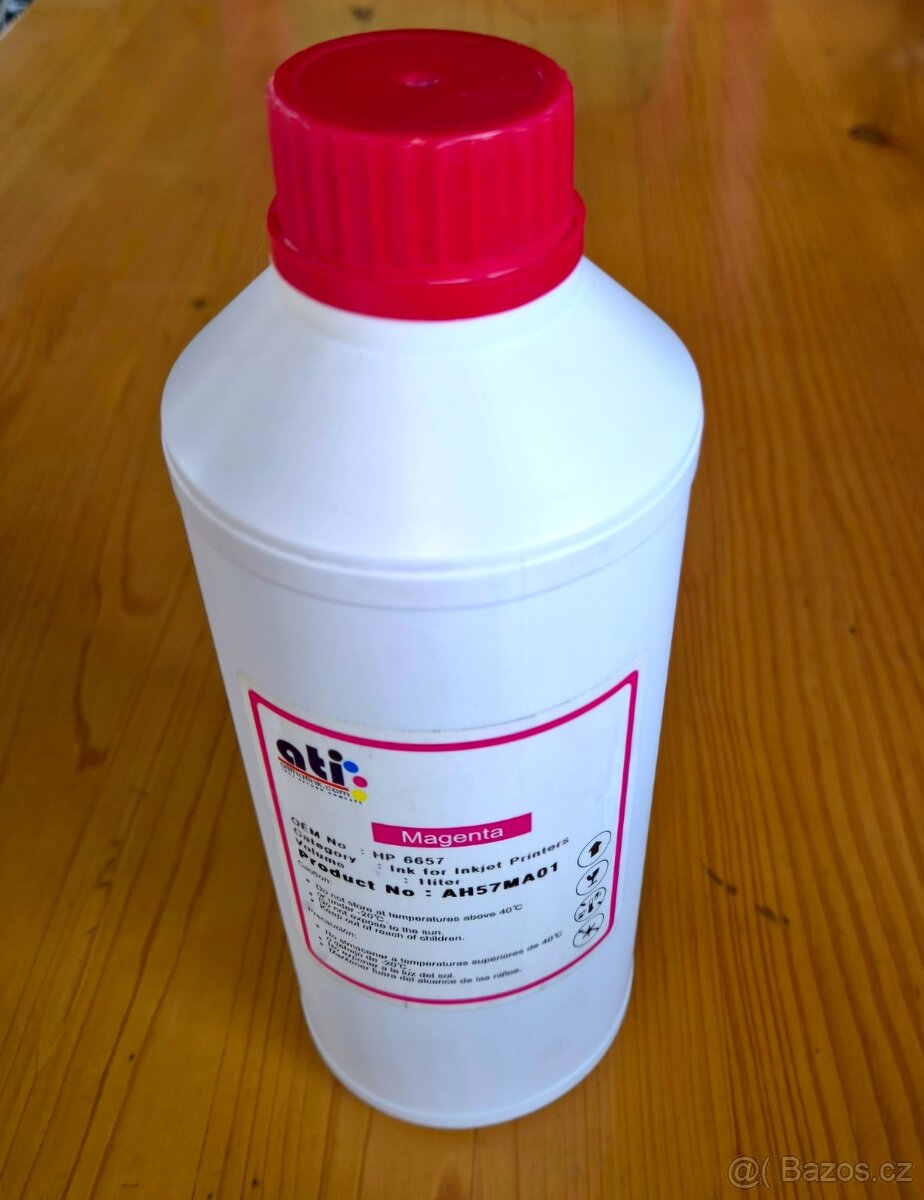 Inkoust pro HP Originál 1 litr MAGENTA / červený