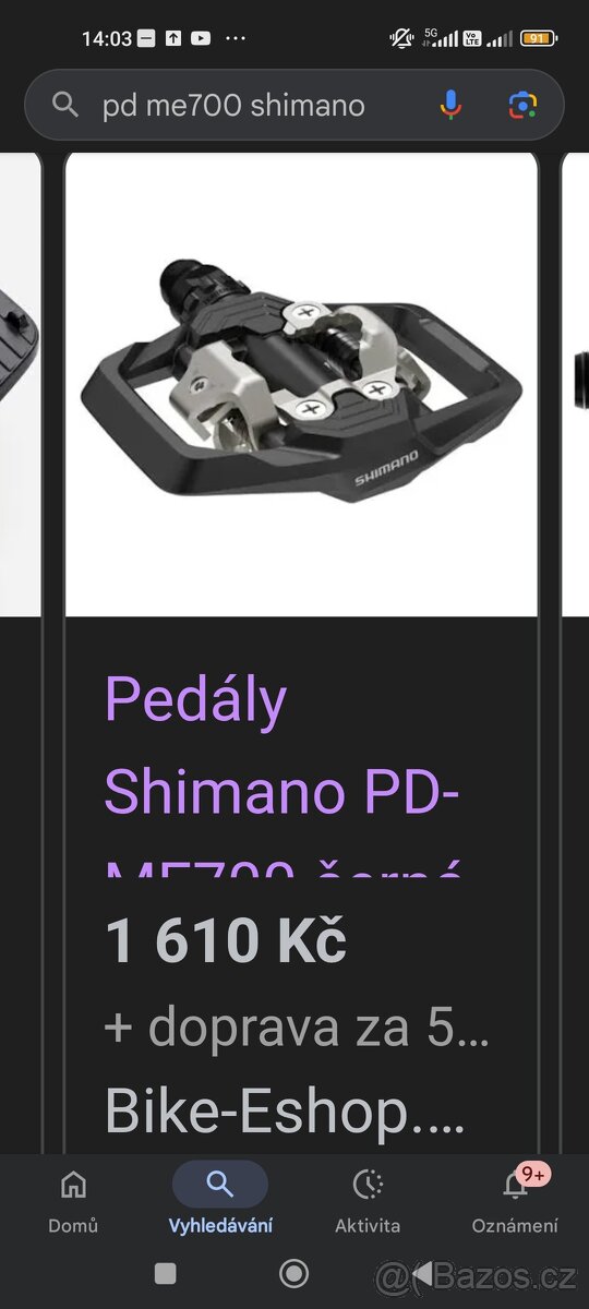 Nášlapy pedály Shimano pd