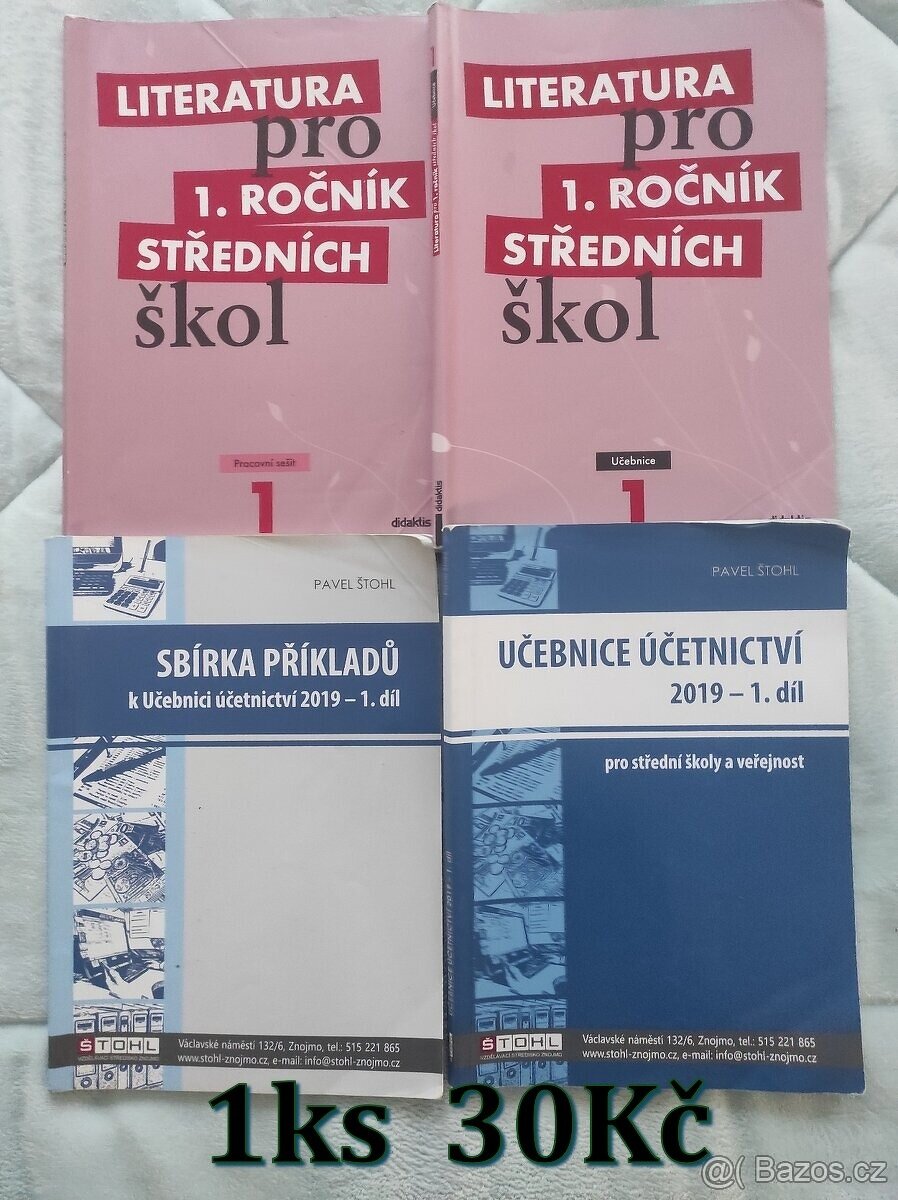 Učebnice SŠ literatura, matematika, NJ, AJ od 30Kč