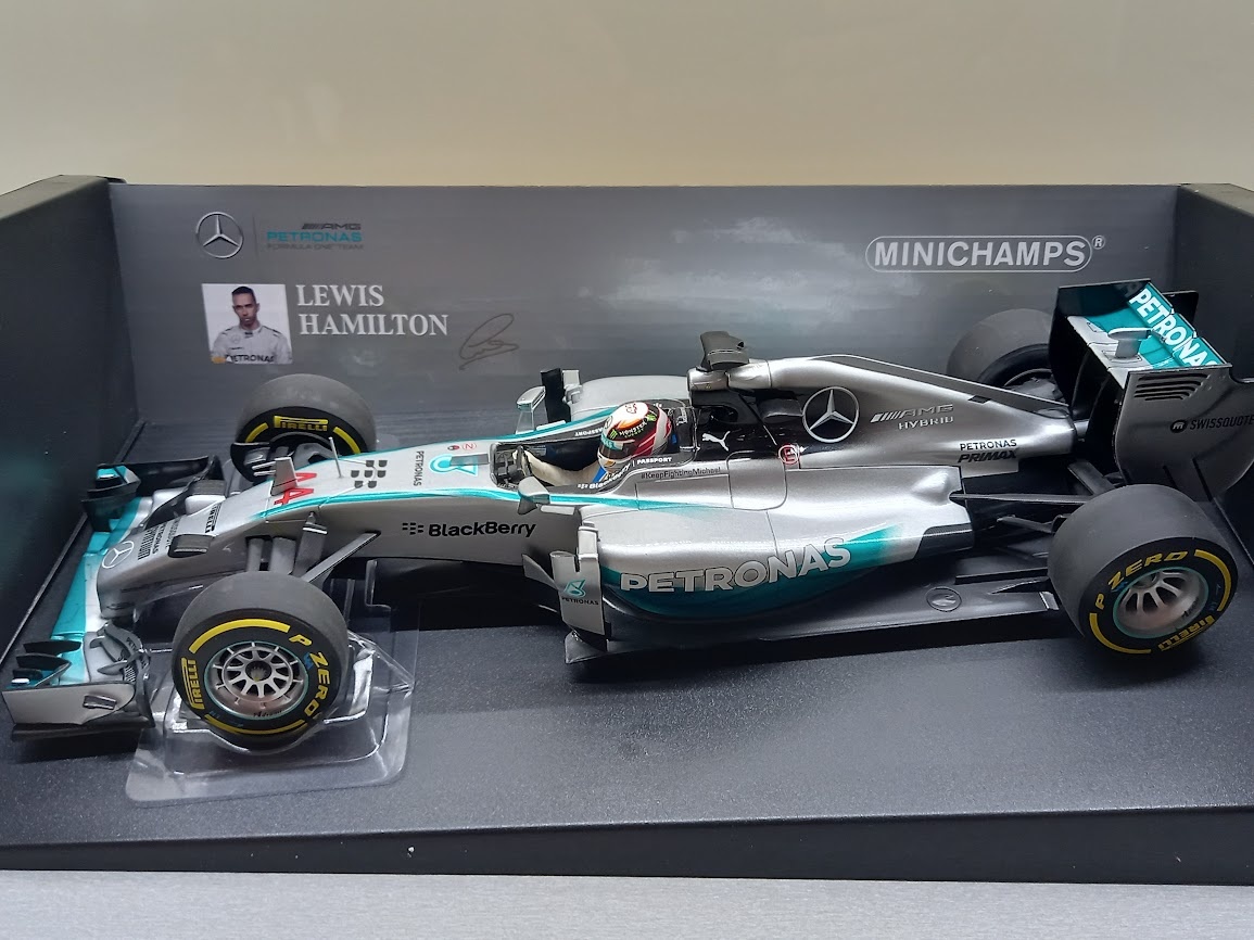 6x F1 MERCEDES 2013-2015 HAMILTON A ROSBERG MINICHAMPS 1:18