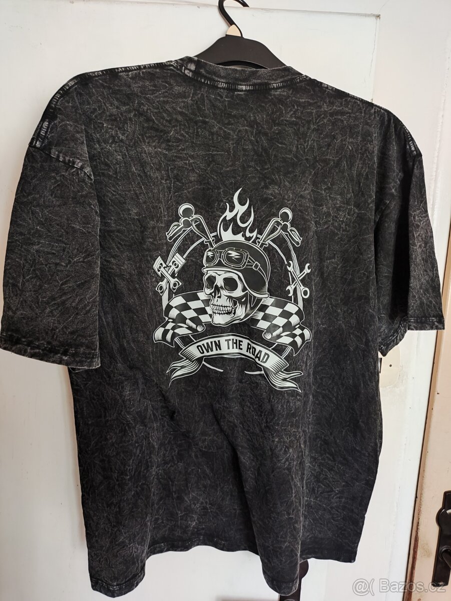 Bavlněné motorkářské triko 1x XL a 1xL