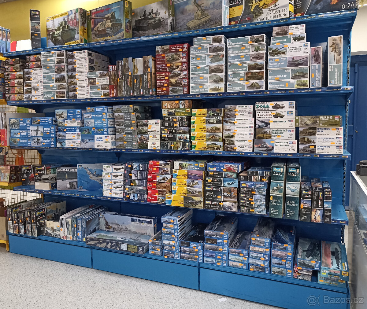 Prodejní regál modrý