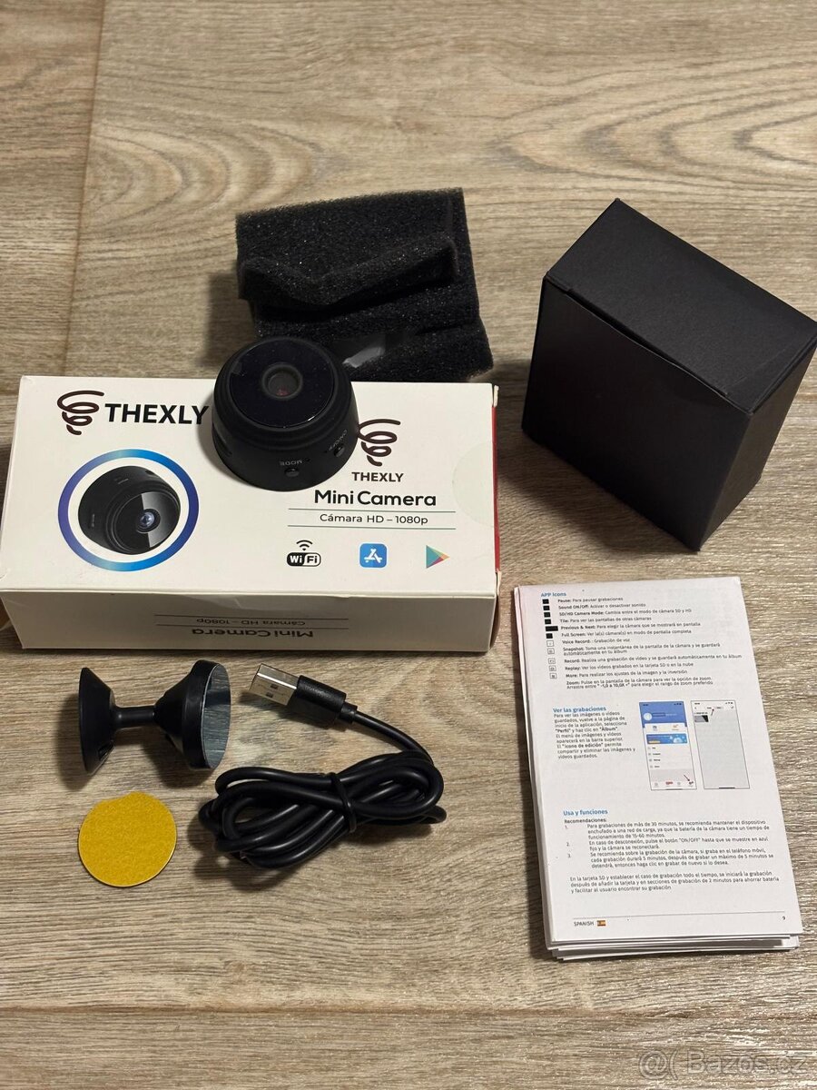 Mini špionážní kamera FullHD microSD WiFi