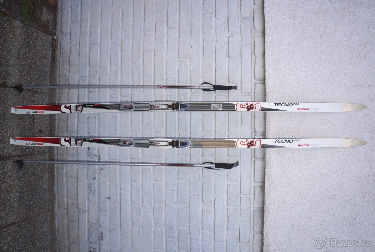 NNN běžky 202 cm TecnoPro, dobrý stav, pěkné.