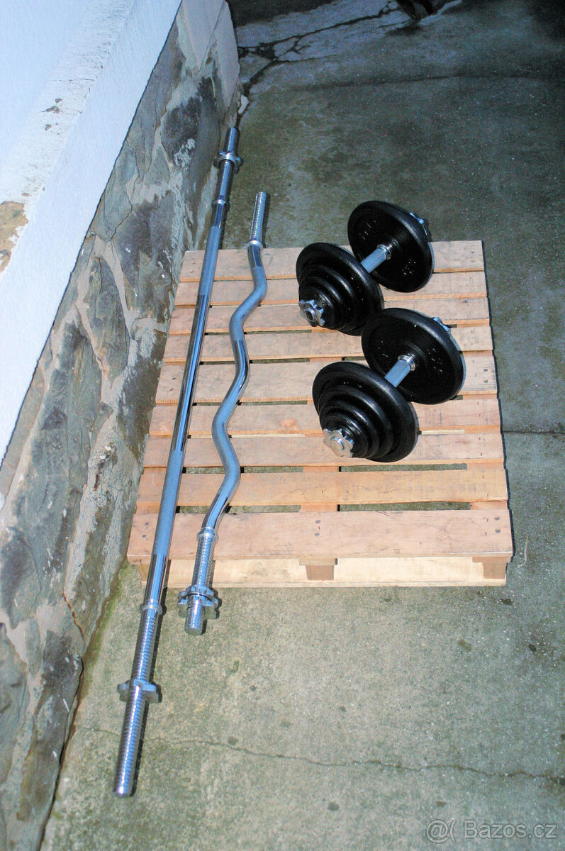 Fitness sada 58kg NOVÁ za 4500,-
