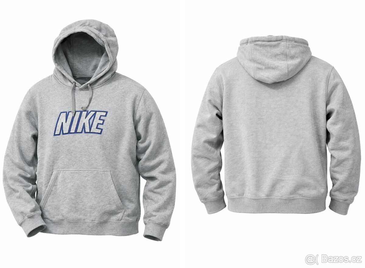 PÁNSKÁ ŠEDÁ MIKINA-NIKE-vel. M