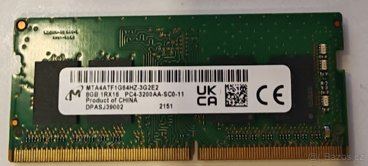 8GB DDR4 3200MHz Micron SO-DIMM notebook