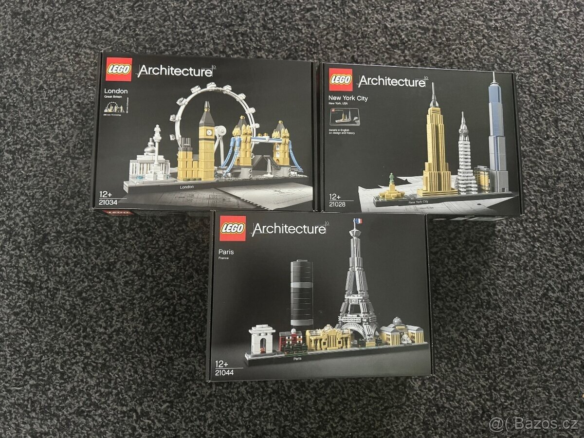 LEGO® Architecture 21034 London + 21044 Paris + 21028 N.Y.
