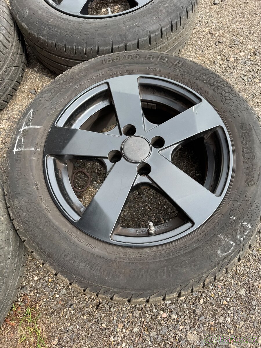 Alu kola opel R15 4x100 ventilky tpms