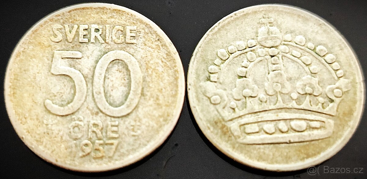 50 öre 1957 Švédsko