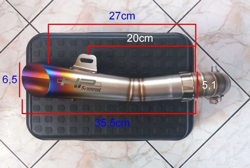 tlumič výfuk Akrapović R6 R1 FZ GSX MT09 CB ZX6R Z800 Z900