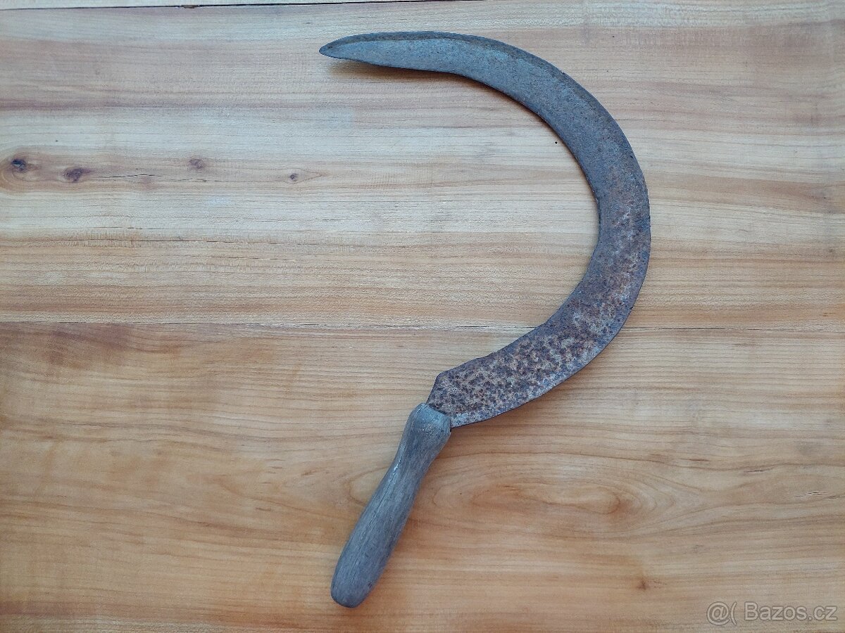 Klasický starý retro vintage ruční srp sekání trávy - SLEVA